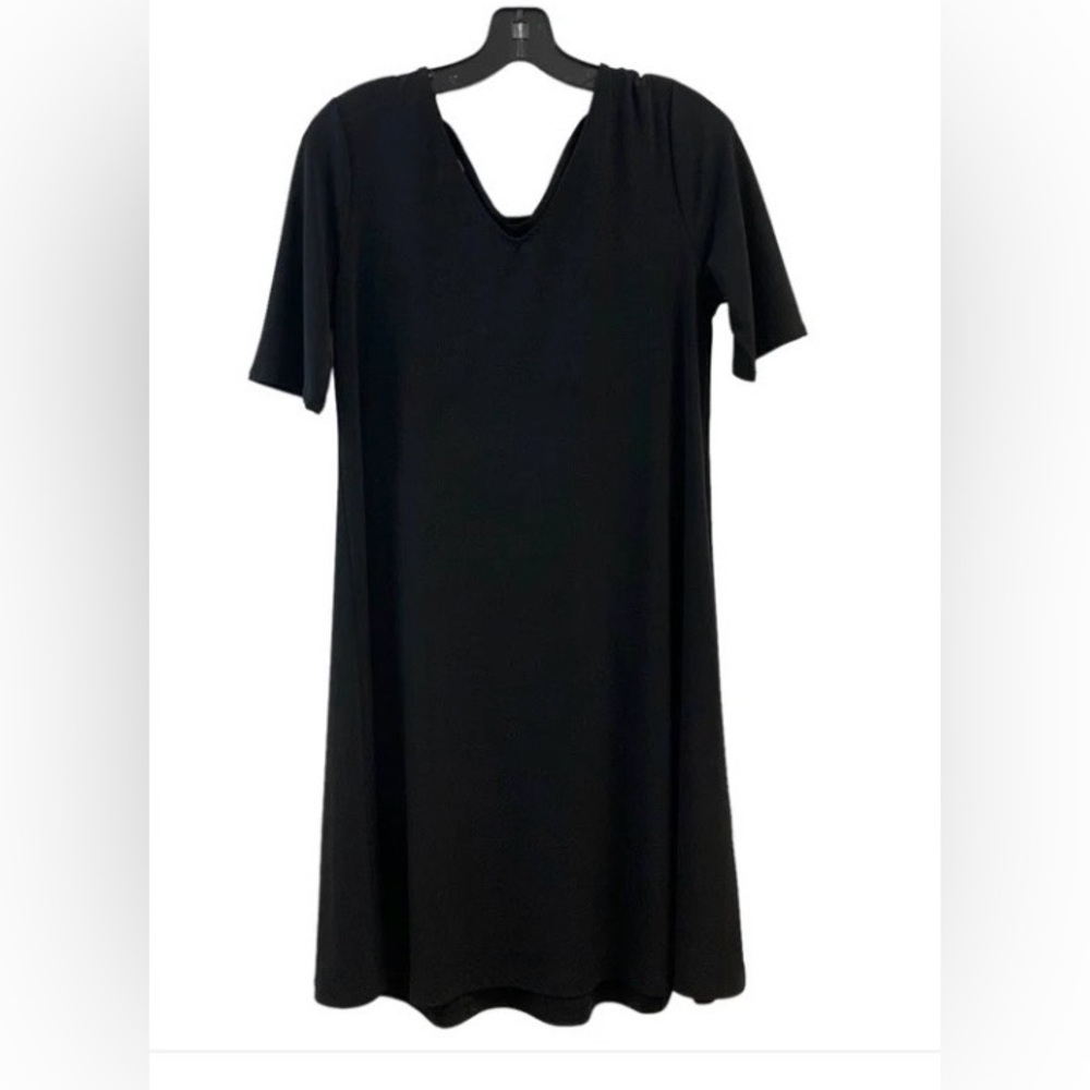 Chico’s Black V-Neck Criss-Cross Back Dress - Picture 4 of 11